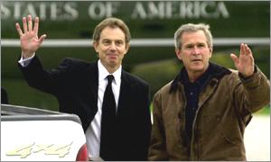 Tony Blair and George Bush