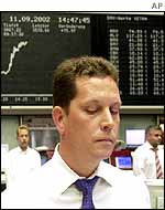 German stock traders observe two minutes of silence