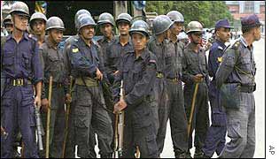 Policemen on a Kathmandu street