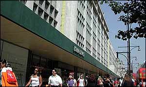 The front of a John Lewis department store