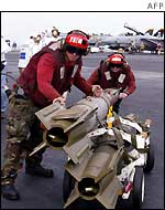 US aircraft carrier in the Gulf