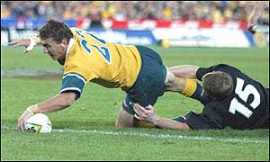 Mat Rogers has made an impact in rugby union