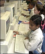 Children using computers