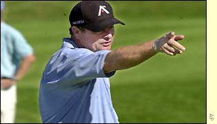 Ian Woosnam in action during his second round