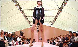 Model wears a creation from Paul Smith's Spring/Summer 2003 collection