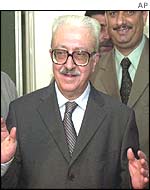 Iraq's deputy Prime Minister Tariq Aziz