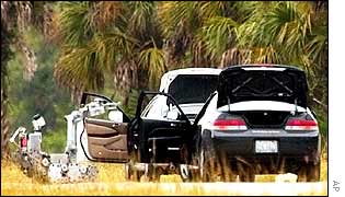 Police robot checking cars