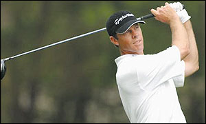 Jeff Brehaut follows a drive