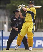 Gilchrist pulls as Fleming looks on