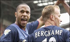 Arsenal's Thierry Henry celebrates