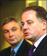 SFA chief David Taylor with Scotland's First Minister, Jack McConnell