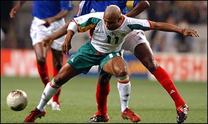 El Hadji Diouf hit the world stage against France in the World Cup.