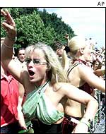 Dancers at Berlin's Love Parade
