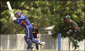 Ronnie Irani in action on his way to his hundred