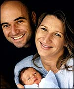 Andre Agassi, Steffi Graf and their son