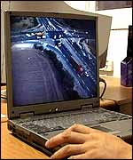 Pictures from a Steadicopter on a laptop 