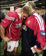 Jonny Wilkinson feels the pain of defeat in Australia