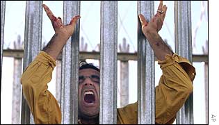 Detainee at Woomera detention centre, Australia