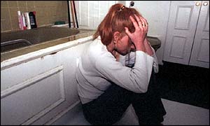 A woman with mental health issues