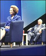 Margaret Thatcher and Edward Heath