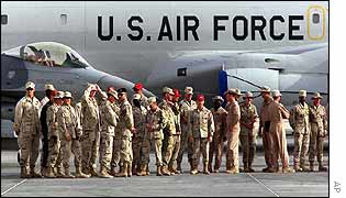 US soldiers stationed in Qatar 