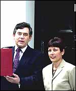Chancellor Gordon Brown and Dawn Primarolo