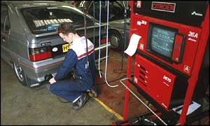 Mechanic repairing a car