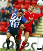 Darren Mackie worked hard in midfield