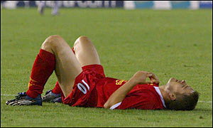 Michael Owen takes a breather