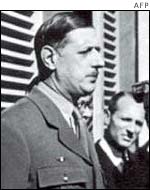 General Charles de Gaulle (l) and Maurice Papon