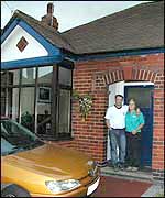 Richard Palmer and Hannah Tunnicliffe at home 