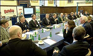 The Uefa team in Dundee