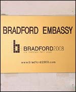 Plaque outside embassy