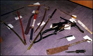 A weapons haul captured by police in Scotland