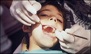 Patient at dentist