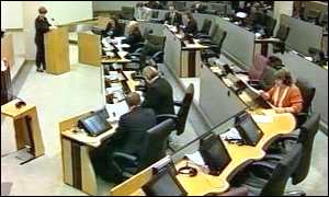 Welsh Assembly Chamber in Cardiff Bay