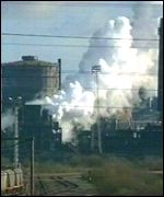 Llanwern steelworks near Newport 