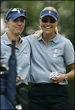 Europe's Annika Sorenstam and Carin Koch