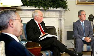 President Bush, Vice President Cheney, Secretary of State Powell