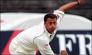 Darren Gough bowling against Lancashire