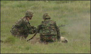 Army training on moor