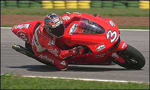 Biaggi in action in Brazil