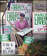 Placards and banners have been prepared for the march