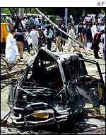 karachi consulate blast scene
