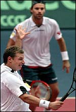 Argentine pair Lukas Arnold (top) and David Nalbandian