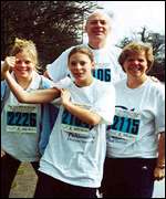 A picture taken on the Sunday before Milly's disappearance at a family fun run day