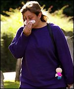 Well-wisher arrives at the church