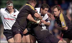 Saracens' Kevin Sorrell scored the game's opening try