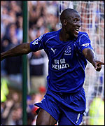 Campbell turns away after scoring