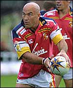 Broncos try-scorer Jason Hetherington